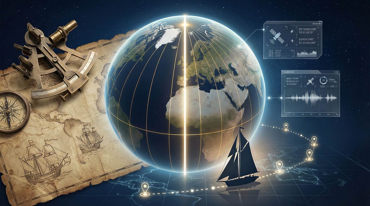 ¿Qué es Meridiano en la navegación?