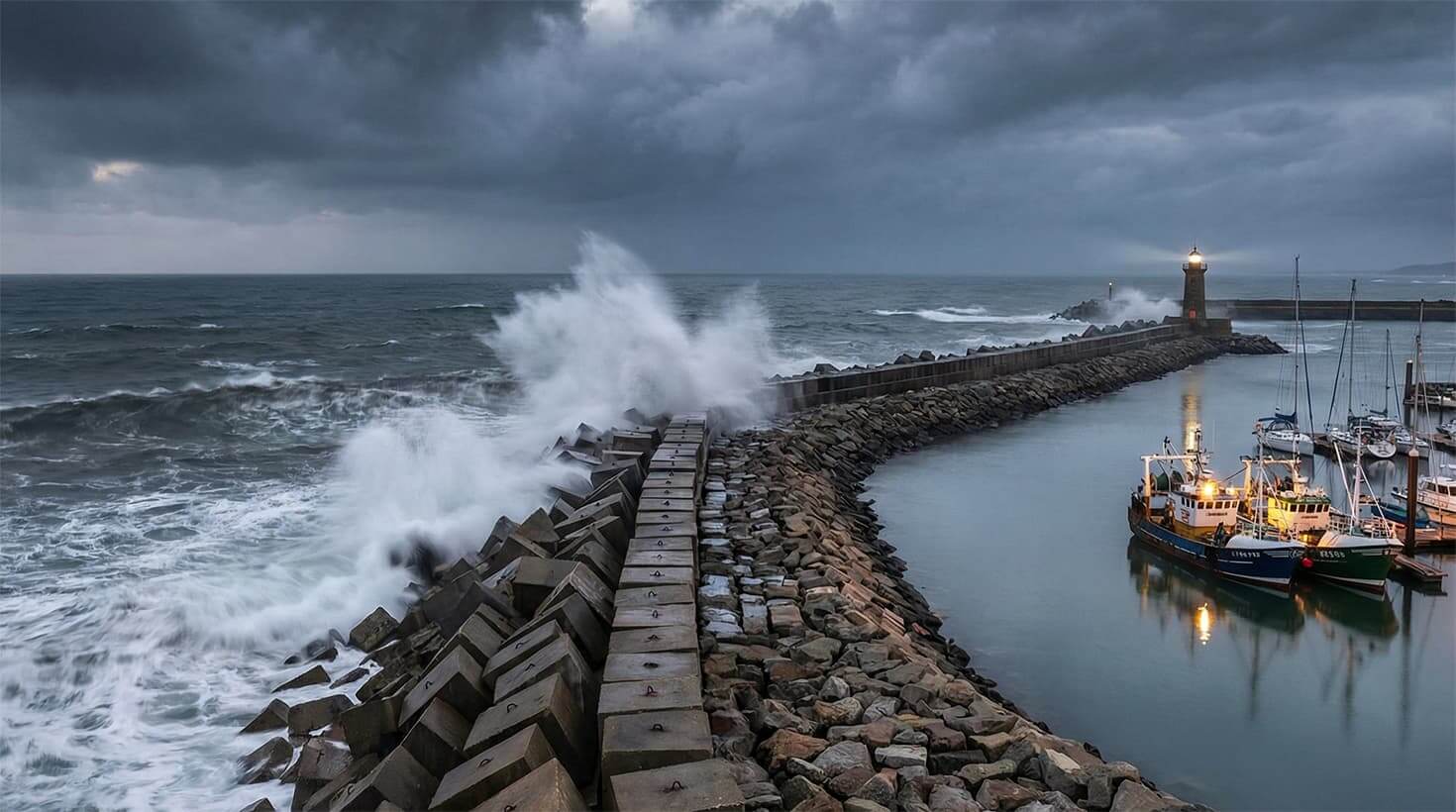 ¿Qué es Rompeolas en el mar?